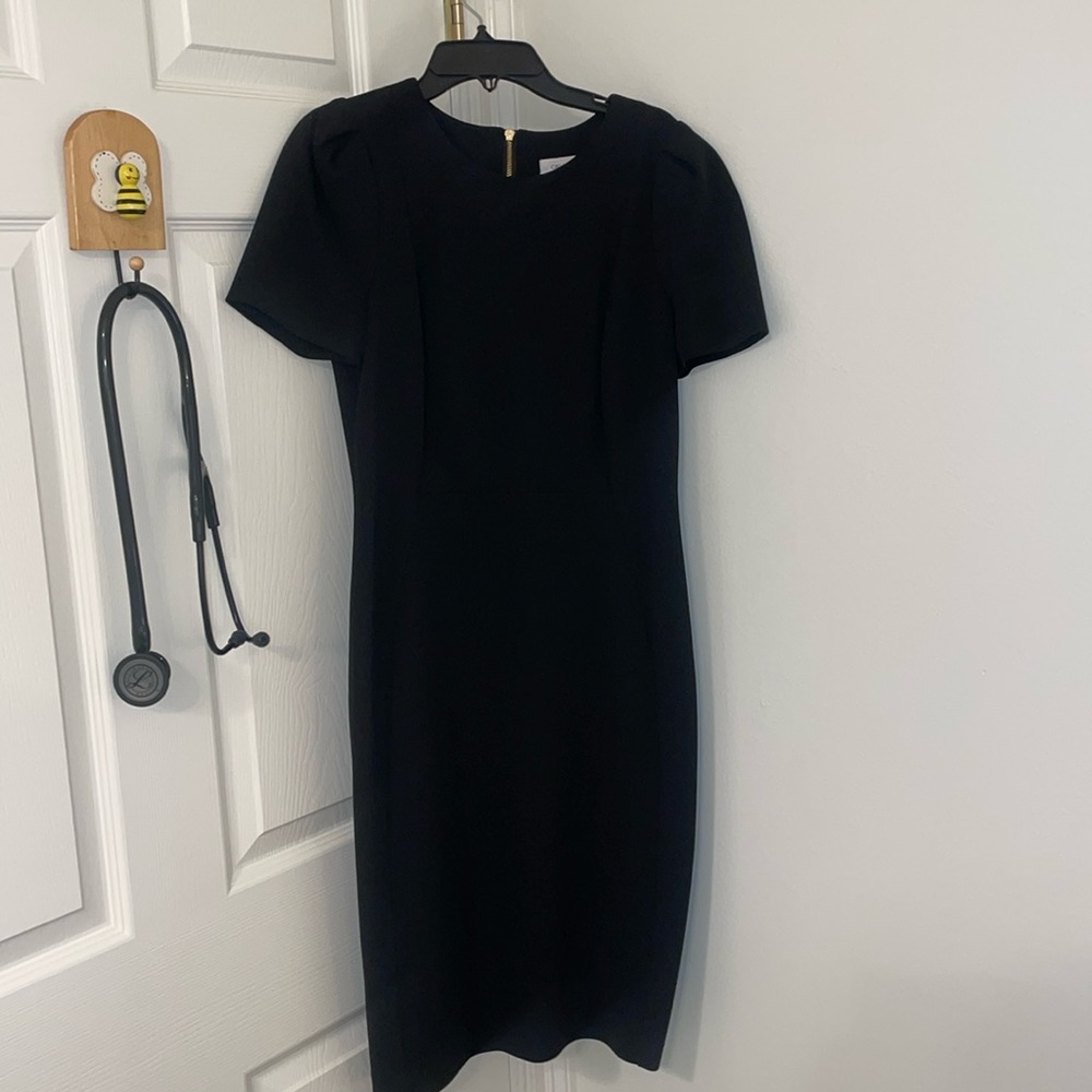 Calvin Klein Fitted Black Dress.
